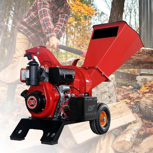 Garden Electric Shredder, Diesel Tree Shredder, 3.6L Fuel Tank, Shredding Diameter for Efficient Waste Management and Mulching in Your Garden
