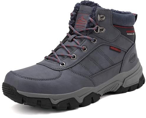 ARRIGO BELLO Botas Hombre Invierno Zapatos Montaña Nieve Botines 41-46 | Forro de Piel cálido,Senderismo,Trekking,Casual,Cordones,Antideslizante,Ligero,Transpirables,Vestir