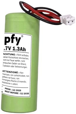 Pile Batterie BATXU03 3.7V 1.3Ah 1300mAh | SIRÈNE Alarme Remplacement Compatible avec DIAGRAL ATRAL Security SAS Hager DAITEM 1UR18500Y / BATRXU03X / RXU03X ETC…