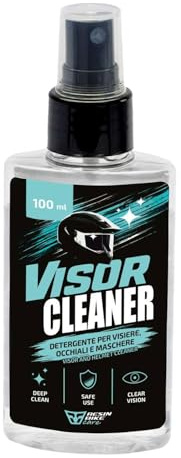 Resin Bike Care - Visor Cleaner - Visierreiniger Spray 100 ml, Reiniger für Helme, Visiere und Masken, Gegen Insekten und Straßenschmutz, Schnelle Reinigung Ohne Streifen