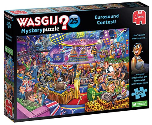 Wasgij Mystery 25, Eurosound Contest - 1000 Piece Jigsaw Puzzles for Adults - Fun Challenging & Brainteasing Adults Jigsaw Puzzle, Puzzle What Happens Next - 100% Recycled Cardboard, 1000pcs - Jumbo