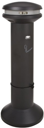 Rubbermaid Commercial Products FG9W3400BLA Infinity Abfallbehälter für Zigaretten mit hohem Fassungsvermögen, 25,4 L, Durchmesser 400 mm x H1010 mm