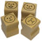 Elbi Stempelset: 4 x Smileys/Mimik/Gesichter Lehrerstempel aus Holz - S88
