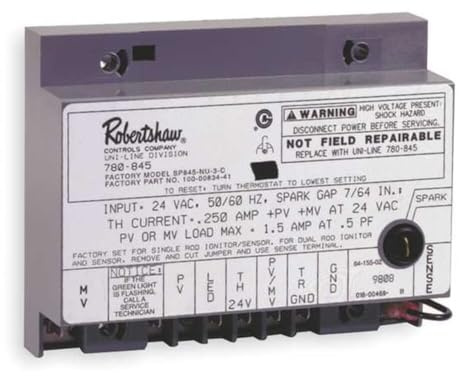 Robertshaw 780-845 Ignition Module, Intermittent Pilot, 24V