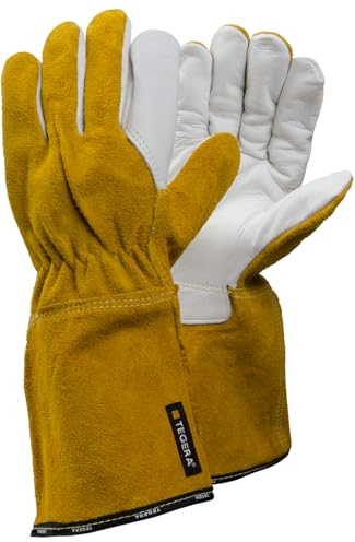 Tegera 8 Schweißerhandschuh - Hitzeschutzhandschuh für professionelle Schweißarbeiten oder zum Grillen zu Hause - Verstärktem Zeigefinger, Größe 10 (1 paar)