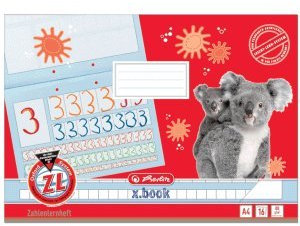 Herlitz Zahlenlernheft A4 quer Lineatur ZL 16 Blatt