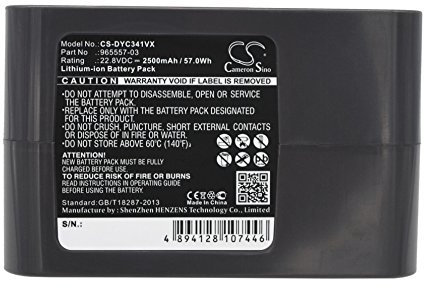 Cameron Sino 2500 mAh/57.0 wh Battery compatible with Dyson DC35 Multi floor