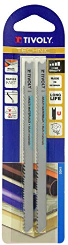 TIVOLY XT505320041 - Blister MULTI-MATERIALES/Hoja sierra de calar largo 132 mm corte 110 mm (Envase de 2 pz.)