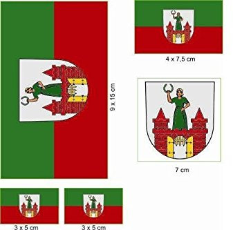 U24 Aufkleberbogen Magdeburg Aufkleber Set Flagge Fahne