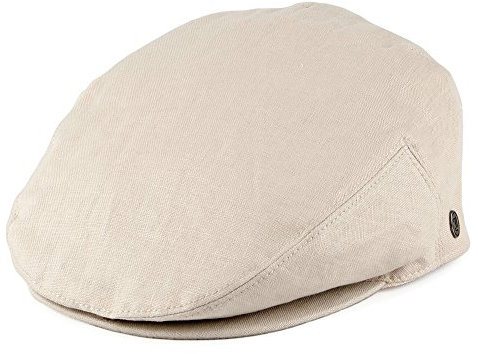 Jaxon & James Linen Flat Cap - Natural L