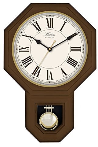 Acctim 28316 Woodstock Wall Clock, Dark wood effect