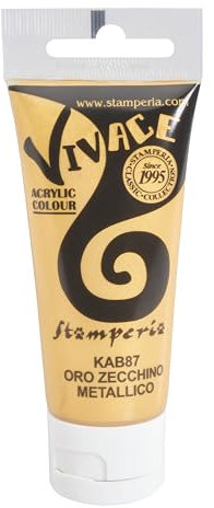 Stamperia Vivace 60 ml-Oro zecchino Metallico, Multicolore, 5.5cmX13.5cm