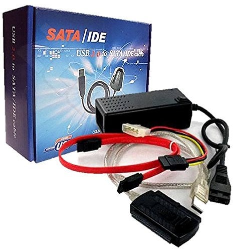Adaptateur IDE SATA 2,5 3,5 Câbles USB pour Disque Dur CD DVD SSD avec câble et bloc d'alimentation AIS 2420