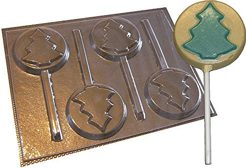 Christmas Tree Round Chocolate Lollipop Mold Lolly Mould