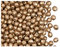 600 Stück Tschechische facettiert Glasperlen Fire-Polished Rund 4mm, Bronze Pale Gold Matte