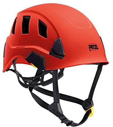 Petzl H43593 Vent Helm mit Dual-Kinnband und Belüftung, Rot