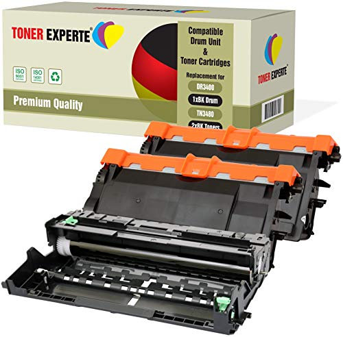 TONER EXPERTE 3-er Pack Trommel & 2 Toner kompatibel zu DR3400 TN3480 für Brother DCP-L5500DN L6600DW HL-L5000D L5100DN L5200DW L5200DWT L6300DW L6300DWT L6400DW MFC-L5700DN L5750DW L6800DW L6900DW