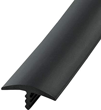 Edge Supply T-Formteil für Hobbyisten, 1,9 cm x 7,6 m, für kleine Projekte, Arcade-Maschinen und Tische (7,6 m) Schwarz