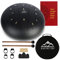 EASTROCK Steel Tongue Drum 13 Noten 12 Zoll Percussion Instrument Handpan Drum C Key für Meditation Entertainment Konzert Yoga mit Reisetasche, Schlägel, Musikbuch (Schwarz)