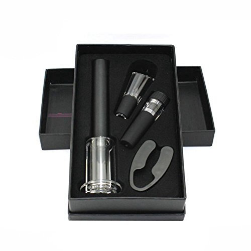 Rfvtgb Ensemble de tire-bouchon 4 en 1, décapsuleur à pompe à air comprimé, 4 tire-bouchons, coffret cadeau, comprend un kit tire-bouchon sous vide et un outil verseur, pour les amateurs de vin