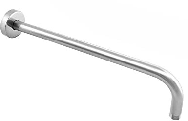 QWORK® Wandmontage Edelstahl Brausearm für Duschkopf, Shower Extension Arm - 40cm - Gebürstet