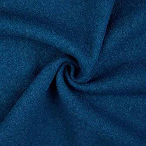 Walkloden-Walkstoff-LAURA-von Stofftreff-100% Wolle, Meterware, 0,5m, Loden, Trachtenstoffe, Wollwalk, Wollstoff (Kobaltblau-8008)