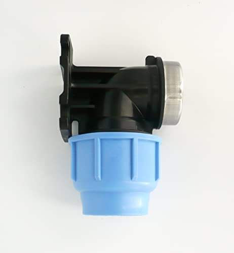 Compression Wall Plate Elbow Bend x Female Threaded Garden Tap Wall Flange, 32 mm