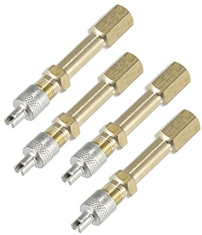 X AUTOHAUX 4 Stück Autoreifen Ventilschaft Luftfüll Verlängerung Adapter 50mm/1.97