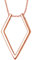 DAOCHONG 925 Sterling Silber Schmuck Offen Rhombus Anhänger Magie Ringhalter Halskette Roségold Überzogen Hochzeit Verlobung Jahrestag Liebesgeschenk für Sie, Frau, Freundin, Verlobte