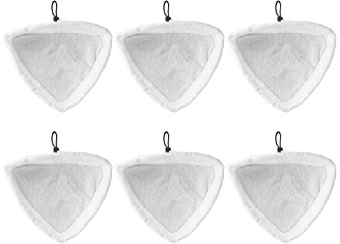 WANGCL Lot de 6 tampons de rechange lavables en microfibre pour balai vapeur X5 H2O H20 S302 S001 compatibles avec les balais vapeur avec chiffon de nettoyage