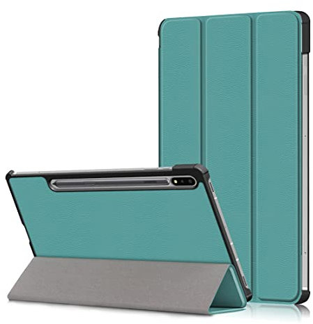 XFDSFDL® Étui pour Samsung Galaxy Tab S7 FE SM-T730/T733/736 (12,4 Pouces) Ultra Mince PU Cuir Housse Flip Coque Cass Motif avec Built Stand et Veille/Réveil Automatique Protection Cas Vert