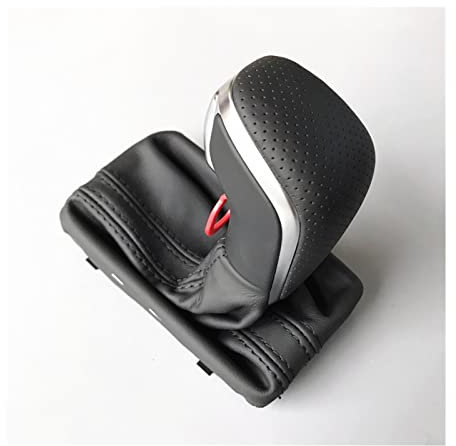 Für A&UDI A7 A6 PA Style C7 2016-2018 Auto Automatikgetriebe Schaltknauf Griff Mit Ledermanschette LHD Car Styling SchaltknaufKopf (Color : 1)