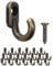Fuxxer 20 mini ganci in ferro, ganci decorativi, ganci per foto e decorazioni, bronzo