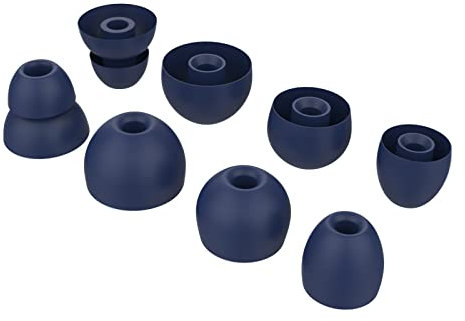 Toxaoii 8pcs Replacement Earbuds Eargels Silicone Ear Tips Compatible with Beats by dr dre, Powerbeats Pro, Beats x, Urbeats Wireless Earphone (Navy Blue)
