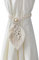 VENUSDALI Lot de 2 supports de cravates de rideau bohème, fabriqués à la main, en corde de coton tissées à la main, blanc cassé