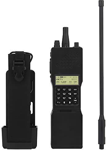 WarmHeartting Taktische Dummy-Simulation PRC-152 Radio Walkie Talkie Modell für Militärfans Airsoft CS Cosplay Dekorationskollektion MOLLE Weste Zubehör, Schwarz