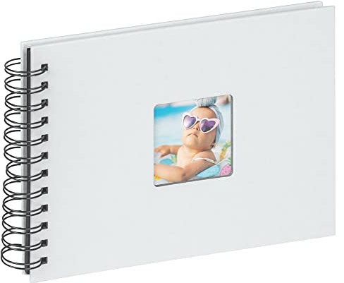 walther design Fotoalbum hellblau 23 x 17 cm Spiralalbum mit Cover-Ausstanzung, Fun SA-109-BL