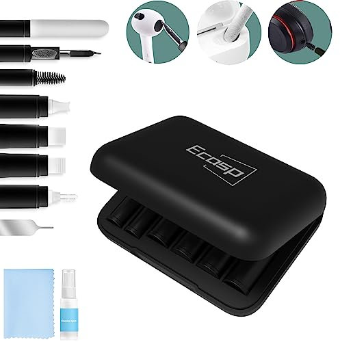 Ecasp Reinigungsset für AirPod, Multi-Tool iPhone Reinigungsset, Handy-Reinigung, Reparatur und Wiederherstellung iPhone und iPad (Typ C) Ladeanschluss, Lightning-Kabel und Anschlüsse