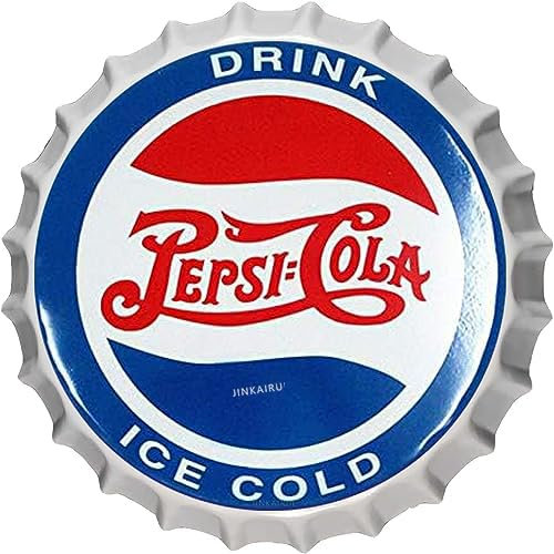 Retro Metall Blechschild Pe-psi Cola Bottle Caps Dekorative Flaschenverschlüsse Metall Blechschilder Für Zuhause Höhle Garage Wanddekoration Vintage Metallschild 35,1 cm Zoll