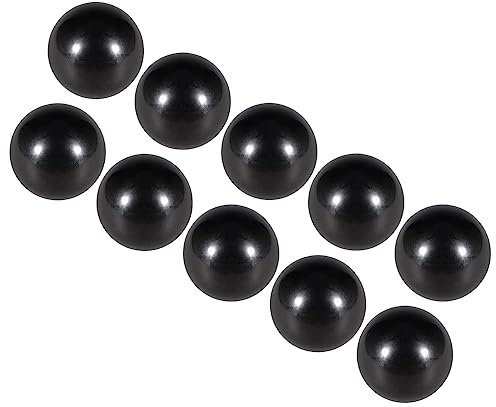 CoCud Duroplast Kugel Knöpfe M8 Innengewinde Gewinde 25mm Durchmesser Plastik Metrisch Hand Schraube Griff Schwarz - (Anwendung: für Drehmaschinen Maschinen Hebel Griff) 10Stk