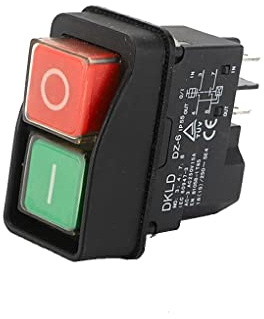 IOIUSKKU Botón pulsador DZ6 Protección contra sobrecarga Interruptor electromagnético magnético Robusto Pequeños interruptores de seguridad Arranque de trabajo, DKLD/DZ-6 Cuatro Patas