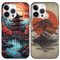 2 Confezioni Custodia per Apple iPhone 14 Pro 6.1 Pollici, Anime Giappone Art Estetica Bella Motivo Manga Antiurto Protezione Case Flessibile TPU Silicone Cover Bumper, Nero1