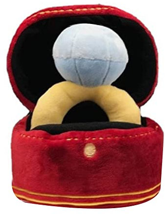Ggnaxivs Ringbox Plüschtier Liebeskoffer Gefülltes Haustier Kauspielzeug Geräusche Welpen Kinder Weiche Hunde Interessierte Spielzeuge