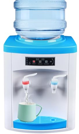 Dispensador de Agua Eléctrico, 550W Dispensador de Agua Fría y Caliente, Admite Cubos de Agua de 4.5-18.9L, Garrafa Agua con Indicador de Funcionamiento