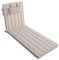LILENO HOME Sonnenliege Auflage mit Kopfkissen [1er Set - Rollliege] in Blockstreifen Beige - Gartenliegen Auflage perfekt für Strandliege - Auflage für Gartenliege MAR