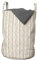 ABAKUHAUS viktorianisch Wäschesack 2er Pack, Strudel Barock, Wäschekorb mit Griffen und Kordelzugverschluss, Zweierpack 33cm x 50cm, Creme Tan