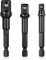 Schlagfeste Steckschlüsseladapter Schwarz Stecknuss Adapter 6-teilig Akkuschrauber Stecknuss Adapter 1/4 to 3/8 Zoll Steckschlüssel und Nuss Set für Akku-Bohrschrauber Bohrmaschine und Treiber