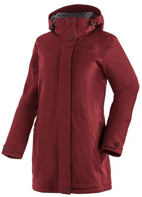 Maier Sports Lisa 2.1, Damen Outdoorjacke, Wasserdichter Outdoor-Mantel mit vielen Features, mTEX Wetterschutz und mTHERM für hohen Wärmerückhalt, PFC-frei, Rot, 44