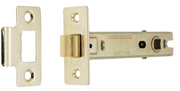 Heavy Duty Electro Brass 4 Inch Fire Rated CE Approved Bolt Through Tubular Latch Wooden Door Security Mortice Lock 100mm for Internal and External Doors