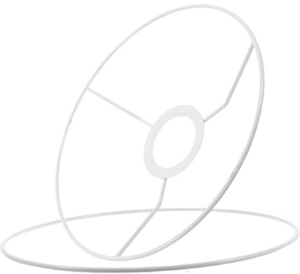 BAZEITFLOW Anillo De Pantalla De Lámpara Marco De Alambre Redondo E27 Soporte De Pantalla Diy De 13.77 in Para Lámpara De Mesa Pie E Interior 1 Juego